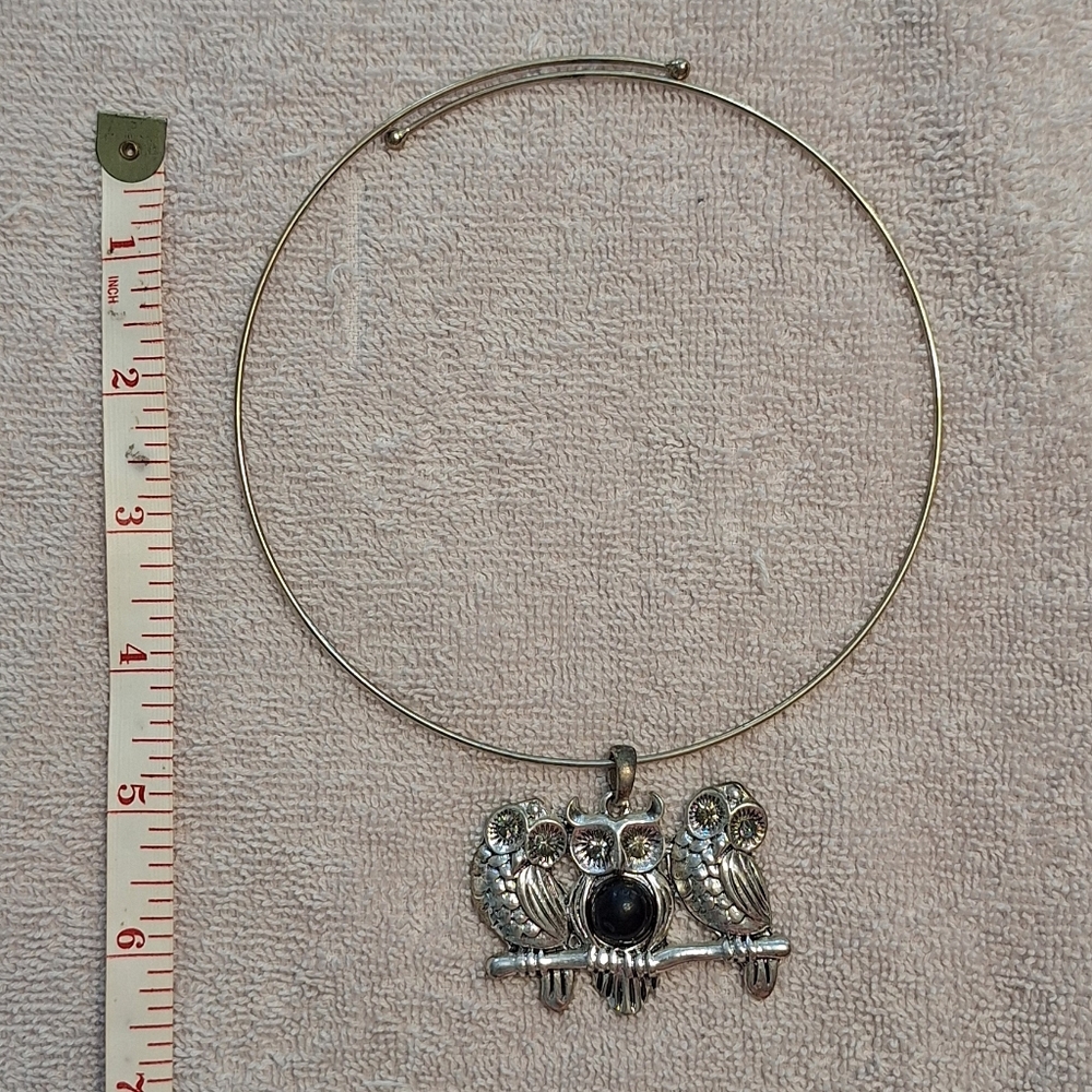 Silver Owl Pendant Necklace/Choker Bundle 3 For $15